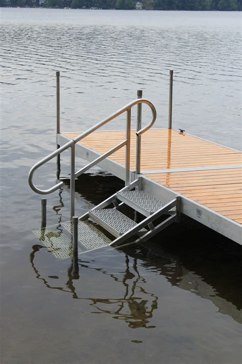 Aluminum Stairs Marine Grade Stairs By Great Northern Docks Lake Dock Boat Dock House Boat
