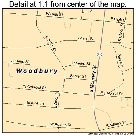 Woodbury Tennessee Street Map 4781560