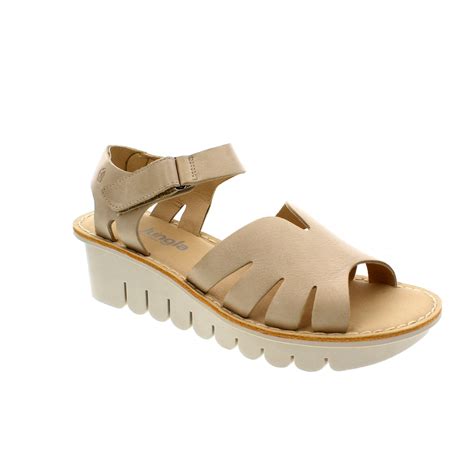 Jungla 7100 V40 Off White Leather Womens Sandals Rogerson Shoes