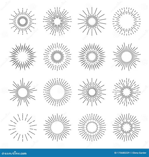 Sunburst Icons Starburst Spark Blast Logo Vector Sun Burst Rays