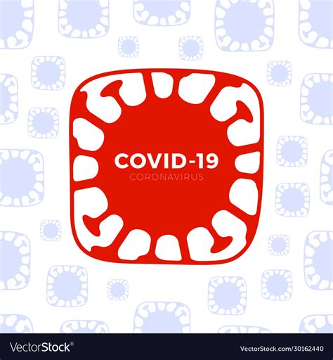 Coronavirus Logo Covid 19 Seamless Repeating Vector Image