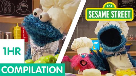 sesame street cookie monster foodie truck compilation 1 hour long youtube