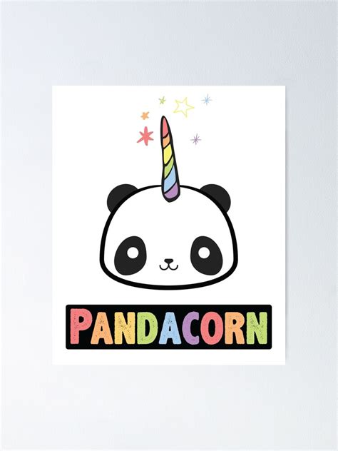 The Original Pandacorn Unicorn Panda Kawaii Funny Rainbow Graphic