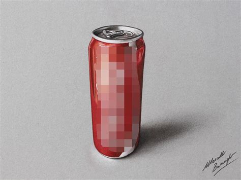It may seem difficult to achieve but it is actually easier than it appears. Coca-cola slim can DRAWING by Marcello Barenghi by ...