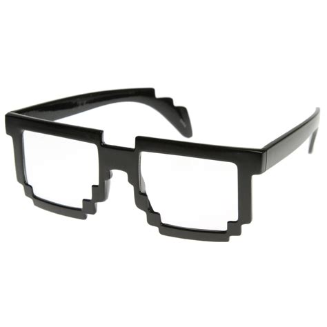 Cool Hipster 8 Bit Gamer Nerd Geek Glasses Zerouv