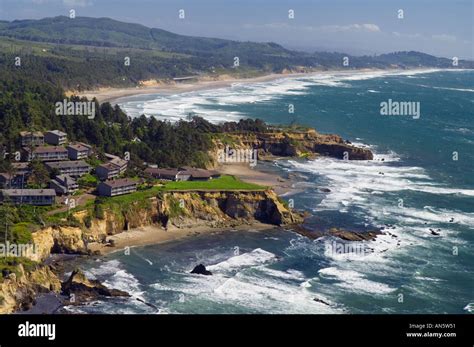 Inn At Otter Crest And Beverly Beach Oregon Coast Stock Photo Alamy