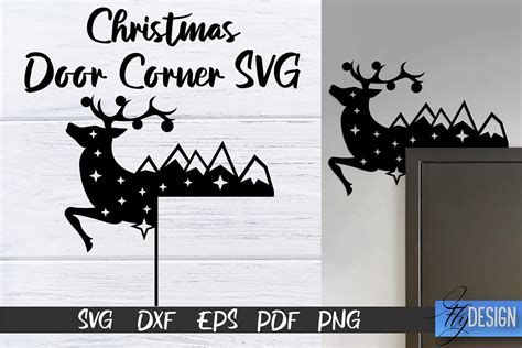 Christmas Door Corners Svg Christmas Graphic By Flydesignsvg
