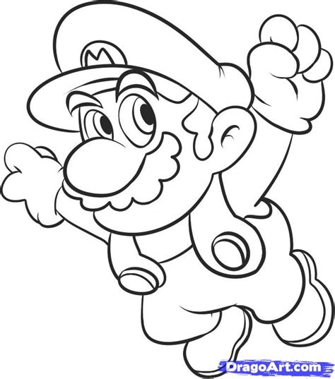 Sketsa Super Mario Gambar Pemandangan
