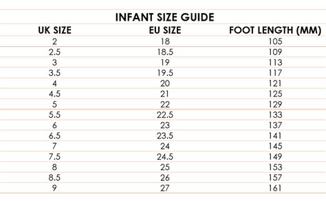 Kids Shoes Size Chart I Kids Shoes Shoes For Children