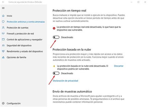 Activar O Desactivar Protecci N En Tiempo Real Windows Defender