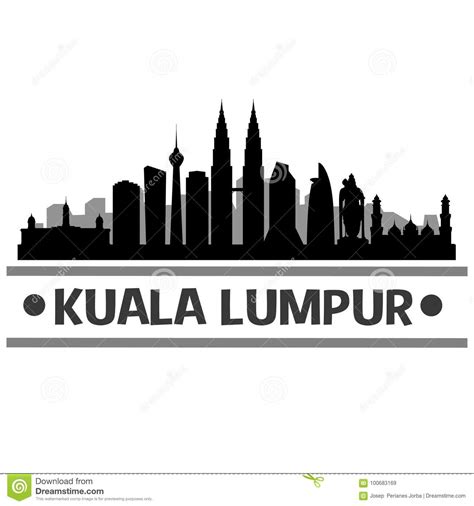 Bangunan ini menjadi icon kuala lumpur bersama dengan kl tower. Kuala Lumpur Skyline City Icon Vector Art Design Stock ...