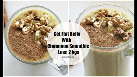 get flat belly with cinnamon breakfast smoothie fat burning protein weight loss shake lose 2