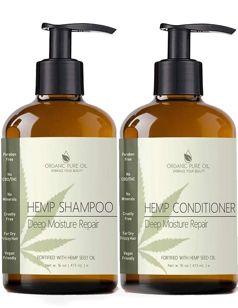 Hemp Hydrating Shampoo And Conditioner Set For Men And