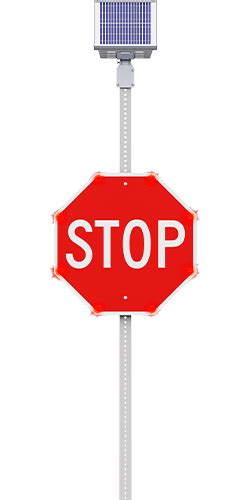 Led Flashing Stop Warning And Crosswalk Signs Led Enhanced Signs