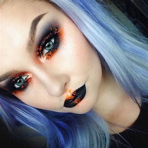 Pin By Michelle Ramos On Halloween Makeup Fire Makeup Orange Eye