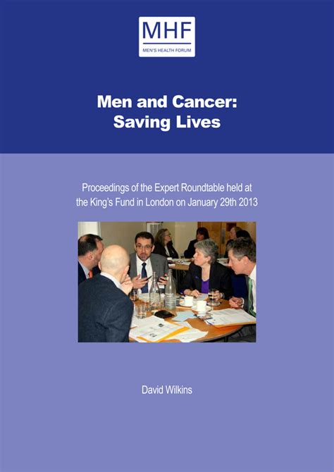 men and cancer saving lives men s health forum