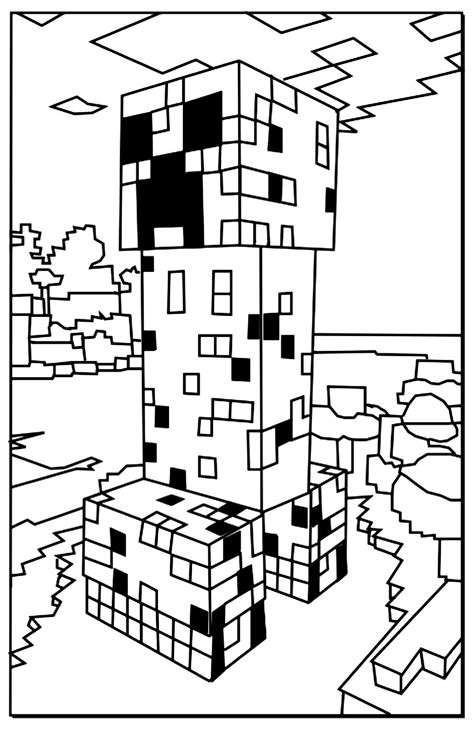 Desenhos Para Colorir De Minecraft Baixe Imagens Gratuitas Área De