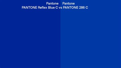 Pantone Reflex Blue C Vs Pantone 286 C Side By Side Comparison