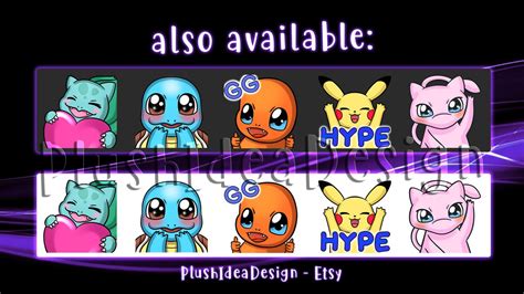 Cute Pokemon Panels 14 Twitch Panel Package Graphics For Etsy
