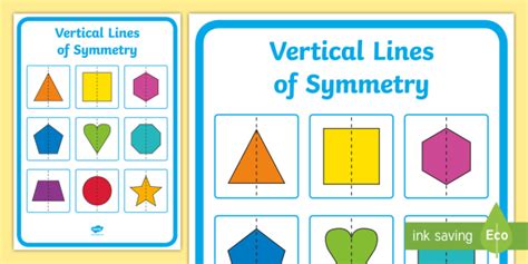 Vertical Lines Of Symmetry Display Poster Ks1 Year 2 Vertical