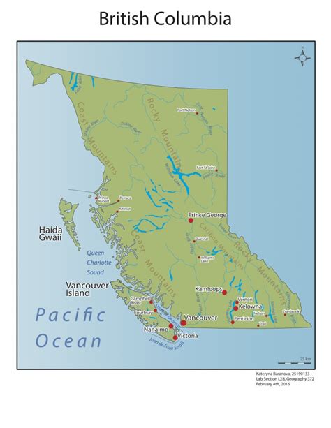 Topographic Map Of British Columbia Kateryna Baranovas Portfolio