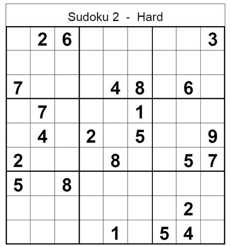 Sudoku Printable Hard