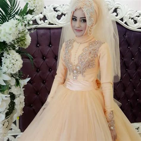 Amazing A Line Wedding Dress For Muslim Women 2016 Plus Size Bridal