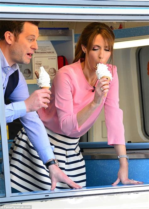 Alex Jones Tucks Into An Ice Cream As She Films The One Show Daily
