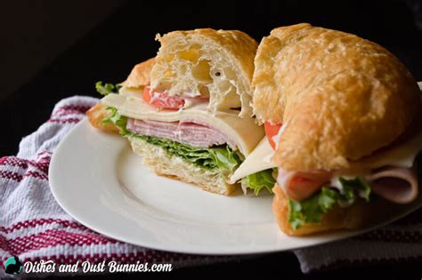 Ham And Swiss Croissant Sandwiches Dishes And Dust Bunnies