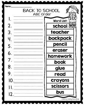 Abc order worksheets alphabetical order pages for 1st, 2nd, 3rd. ABC Order Worksheets | Teaching second grade, Worksheets, English reading