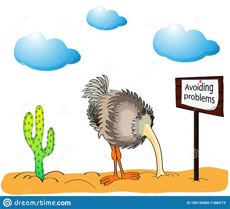 Ostrich Head Sand Stock Illustrations 176 Ostrich Head Sand Stock