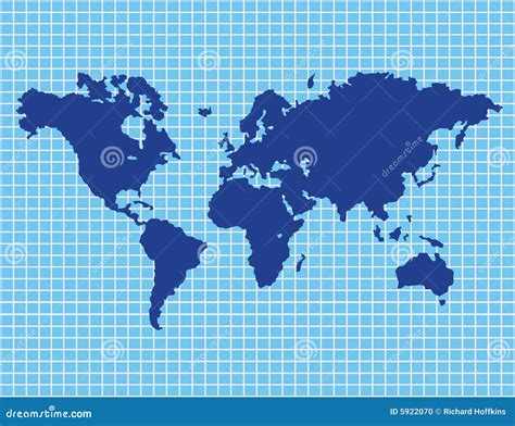 World Map With Grids Stock Illustration Illustration Of Earth 5922070