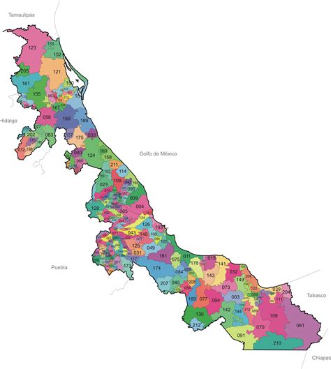 Mapa Para Imprimir De Veracruz Mapa En Color De Los Municipios De My