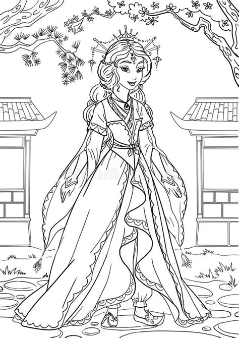 Beautiful Anime Princess Coloring Coloring Coloring Pages
