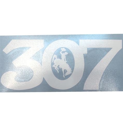 Wyoming Cowboys 6 Wide 307 Area Code Decal Brown And Go