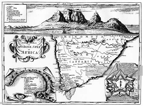 A Map Of The Cape Of Good Hope South Africa 1719 Plate Taken From