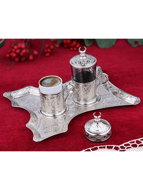 Buy Turkish Coffee Set For One Silver Colour Grand Bazaar Istanbul