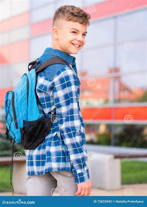 Boy Back To School Stock Image Image Of Laughing Male 75823045