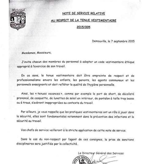 Exemple Personnel Note De Service Horaire De Travail  La Journee De