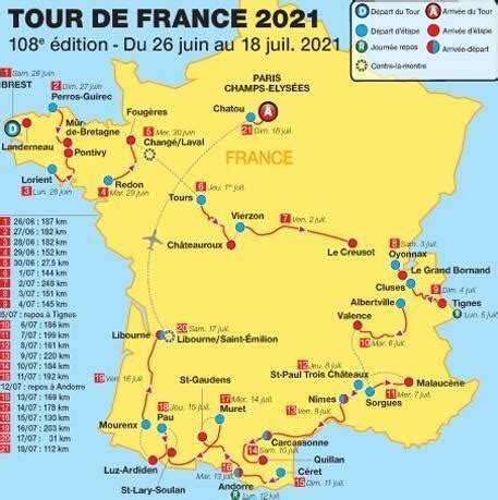 The 2021 tour de france will be the 108th edition of the tour de france, one of cycling's three grand tours. Tour de France. Quatre étapes en Bretagne, double dose de mont Ventoux, découvrez le parcours ...