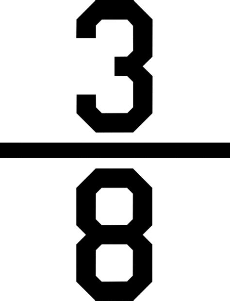 Numerical Fraction 38 Clipart Etc
