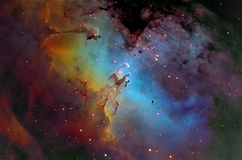The Eagle Nebula M16 In Hubble Palette Astronomy Magazine