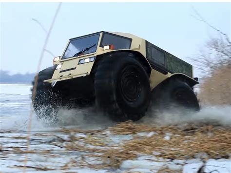 The Insane Sherp Atv Is A Russian Made Machine With 4 Huge Tires That