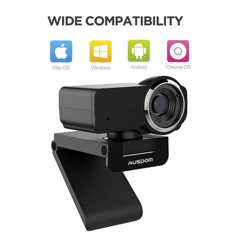 Ausdom 1080p Pc Webcam With Microphone Aw635 Full Hd Usb Streaming Web