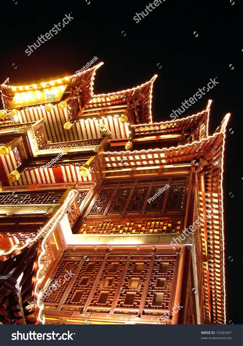 Oriental Building Architecture With Light Decors Stock Photo 10283467