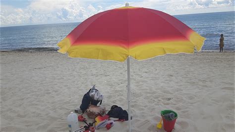How To Set Up A Beach Umbrella Youtube