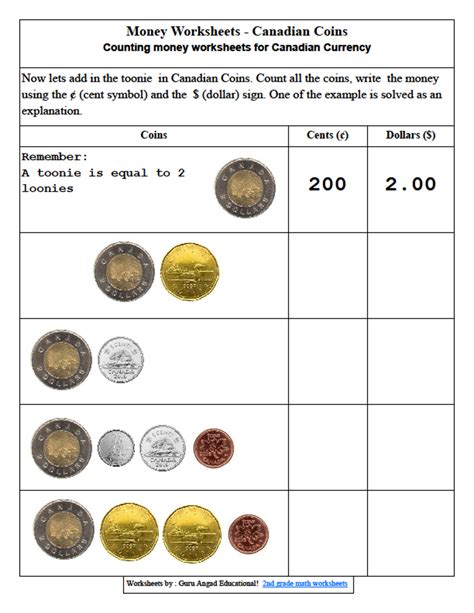 Identifying South African Coins K Learning Grade Money Worksheet Zar Table Format Totals