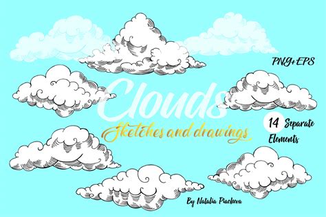Clouds Clip Art Graphic By Nataliapiacheva · Creative Fabrica