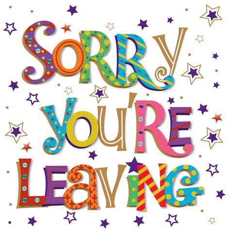 Buy Sorry Youre Leaving Greeting Card Ld Mwe6003055 Large Card