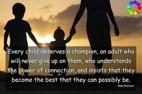 Rita's speech impressed me with demonstrating sincere affection to children without any exceptions. Every #child deserves a champion, an adult who will never give up on them... #parenting | Parent ...
